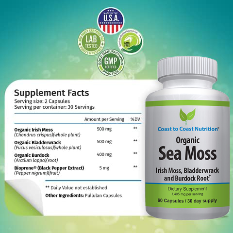 Organic Sea Moss - Coast to Coast Nutrition